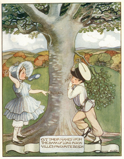 Digital Print - Cut their names upon the bark of Lord Rockvilles favourite Beech by Olive Allen
