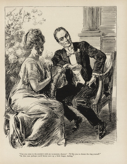 Digital Print - Can you come to the Jeweller's with me to-morrow. dearest' by Charles Dana Gibson