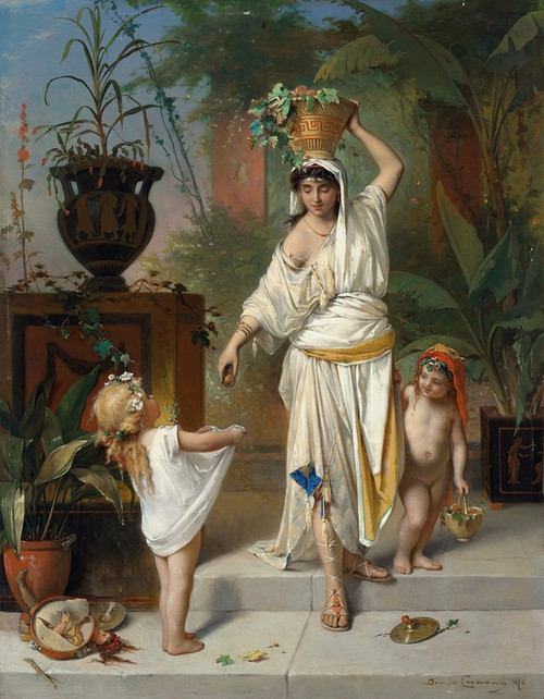 Digital Print - Return From The Grape Harvest by Pierre Olivier Joseph Coomans