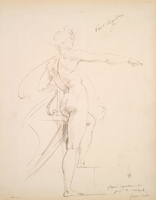 Digital Print - Study of Apollo for Marsyas (recto) by Paul-Jacques-Aim Baudry