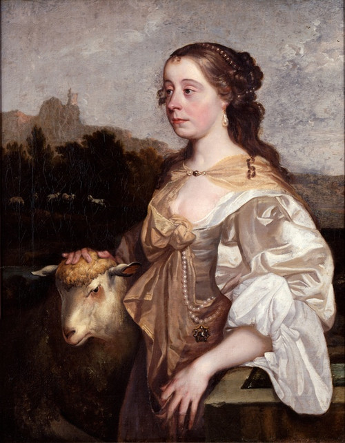 Digital Print - A Lady As A Shepherdess by John Greenhill