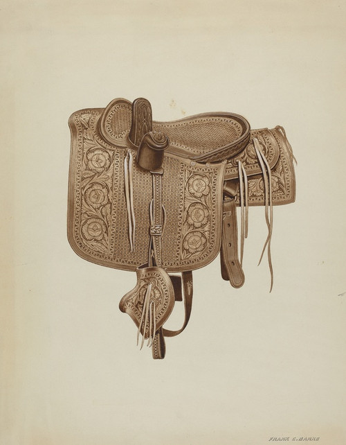 Digital Print - Side Saddle by Frank C. Barks