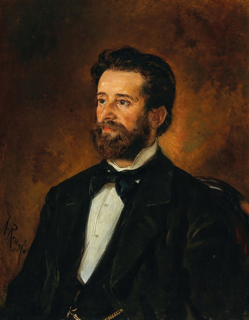 Digital Print - Portrait of Architect Johann De Colle (1840-1889) by Anton Romako