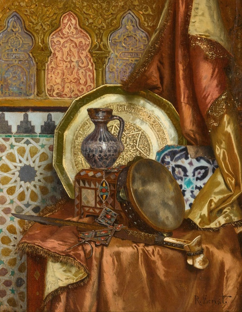 Digital Print - A Still life with Moroccan Objects by Rudolf Ernst