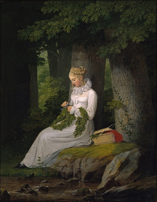 Digital Print - The wreath maker by Georg Friedrich Kersting