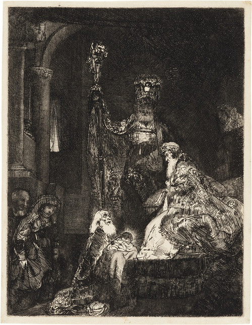 Digital Print - The Presentation in the Temple in the dark Manner by Rembrandt van Rijn
