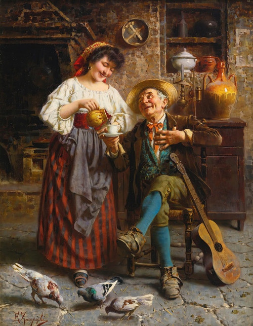 Digital Print - Grandpa's coffee by Eugenio Zampighi