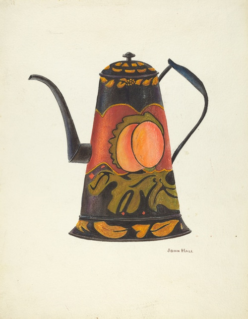 Digital Print - Toleware Coffee Pot by John Hall