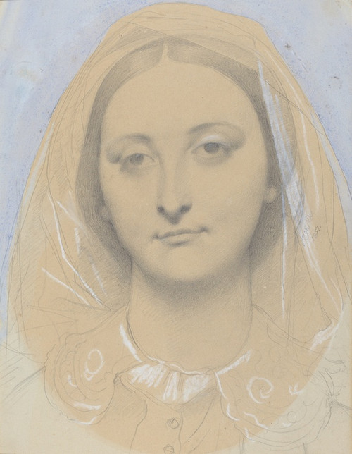 Digital Print - Mademoiselle Mary de Borderieux by Jean Auguste Dominique Ingres
