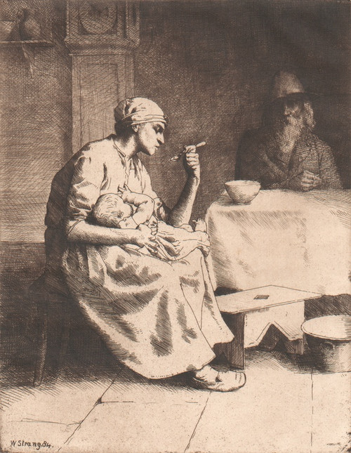Digital Print - Mother Feeding an Infant by William Strang