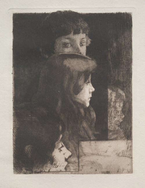 Digital Print - Study of Heads by Albert Besnard