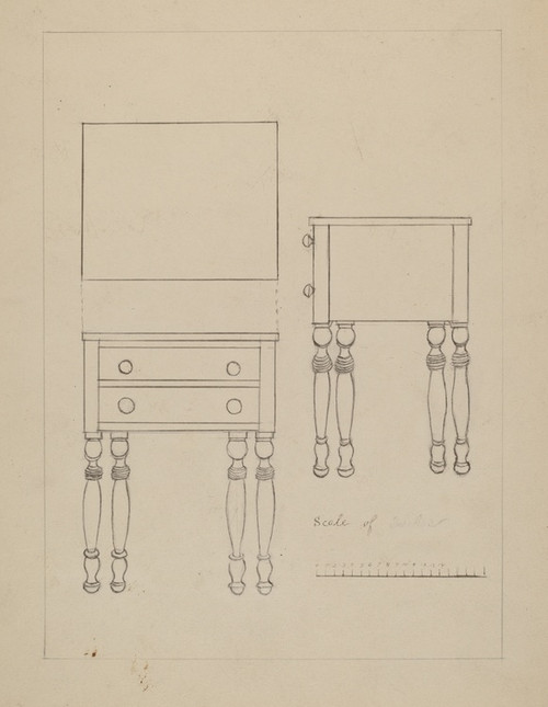 Digital Print - Two Drawer Stand by Edith Magnette
