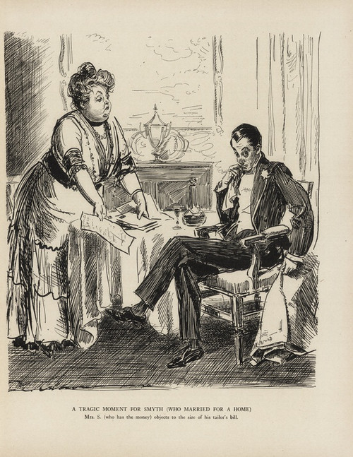 Digital Print - A tragic moment for Smyth (Who married for a home) by Charles Dana Gibson