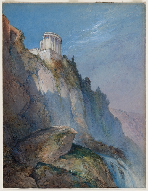 Digital Print - The Temple of Vesta and the Falls at Tivoli by William Callow Digital Print - The Temple of Vesta and the Falls at Tivoli by William Callow
