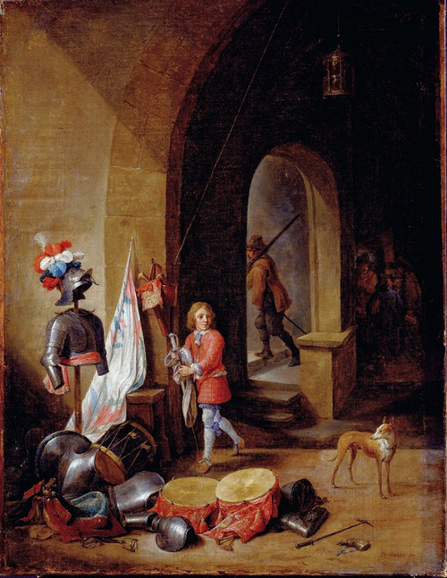 Digital Print - A Guard Room by David Teniers The Younger
