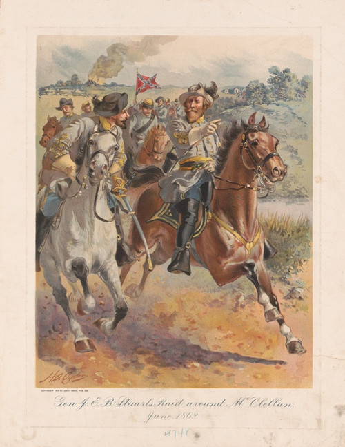 Digital Print - Gen. J.E.B. Stuart's raid around McClellan, June 1862 by Henry Alexander Ogden