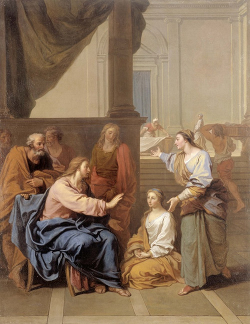 Digital Print - Le Christ chez Marthe et Marie by Claude Simpol