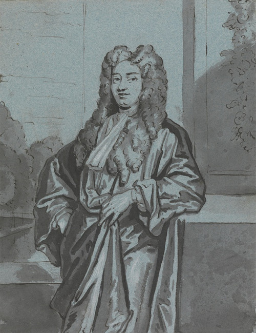 Digital Print - A Gentleman or A Cleric wearing a Long Gown and Bands by Edward Byng