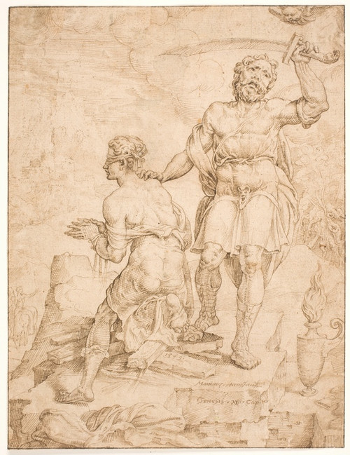 Digital Print - Abrahams offer by Maarten Van Heemskerck