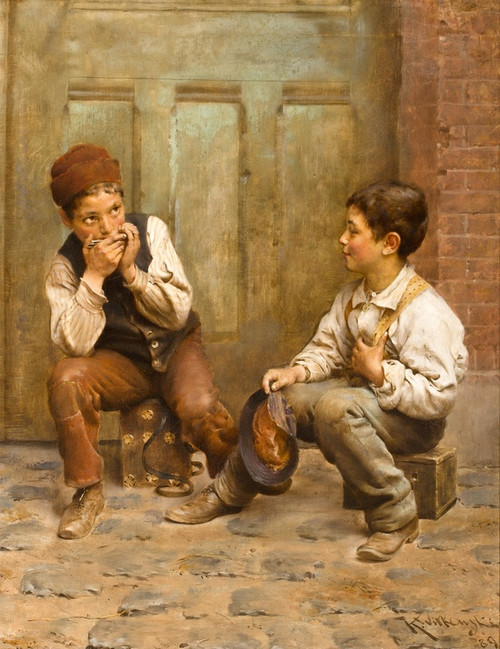 Digital Print - Shoeshine Boys by Karl Witkowski