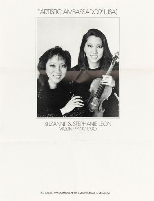 Digital Print - Artistic Ambassador' (USA): Suzanne & Stephanie Leon. Violin-Piano Duo by U.S. Information Agency