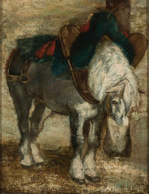 Digital Print - Percheron harnessed by Piotr Michaowski