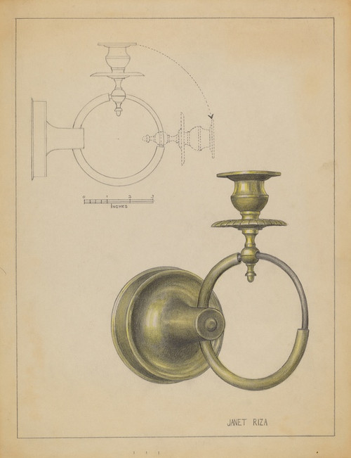 Digital Print - Candlestick by Janet Riza