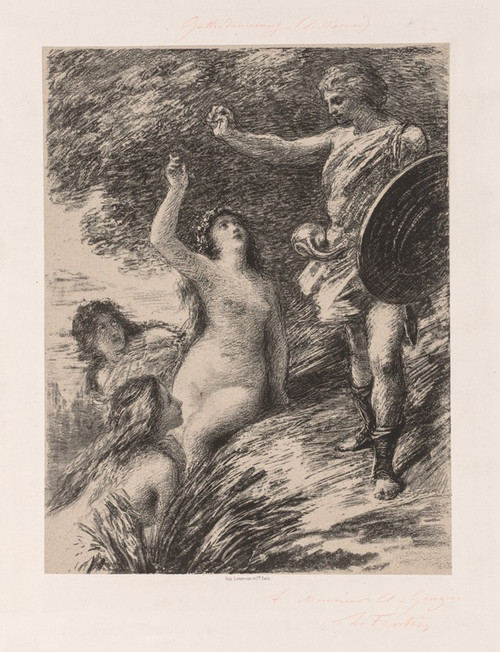 Digital Print - Mar 4, 2015 Siegfried and the Daughters of the Rhine by Henri Fantin-Latour