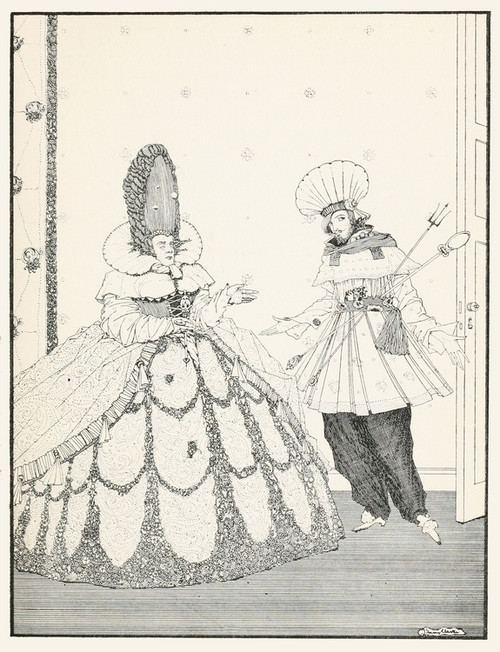 Digital Print - I will have it so' replied the queen, 'and will eat her with a sauce robert' by Harry Clarke