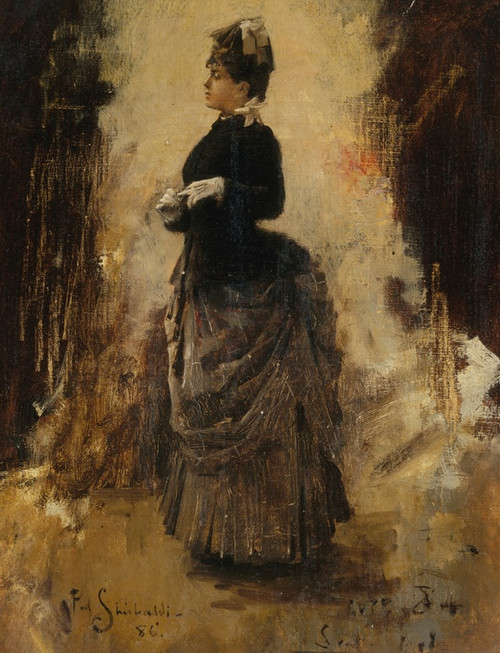 Digital Print - Femme retirant un gant by Jean-Paul Sinibaldi