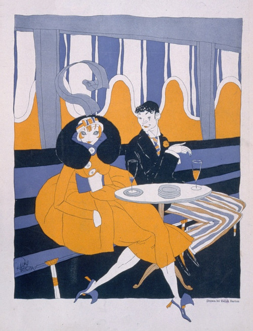 Digital Print - He; 'I propose dinner.' She; 'Materialist' by Ralph Barton