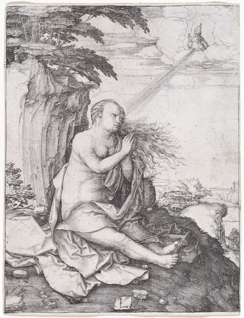 Digital Print - Saint Mary Magdalene in the Desert by Lucas Van Leyden