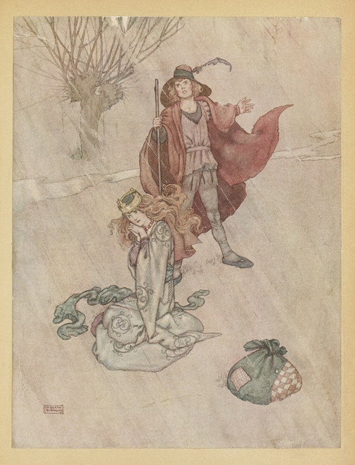 Digital Print - The Swineherd scolded and the rain poured down by William Heath Robinson