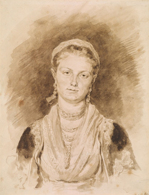 Digital Print - Portrait of a Neapolitan Woman by Jean-Honor Fragonard