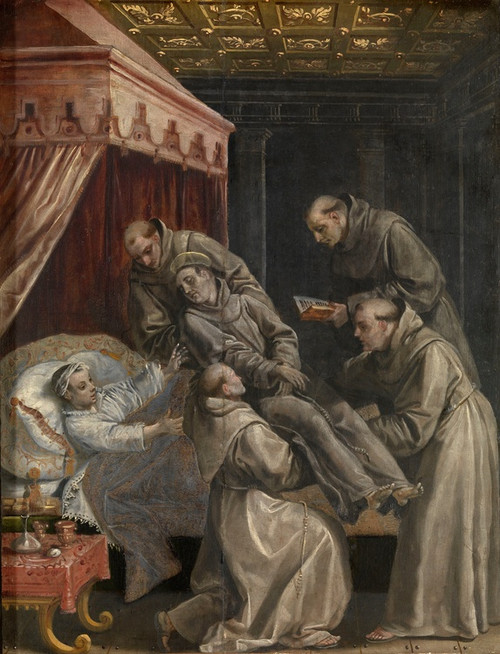 Digital Print - The Spanish Crown Prince Don Carlos Heals After Touching the Corpse of Saint Didacus by Maerten De Vos