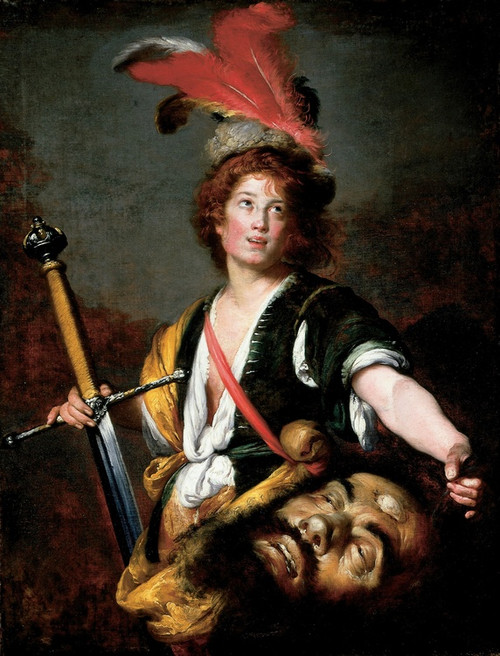 Digital Print - David with the Head of Goliath by Bernardo Strozzi