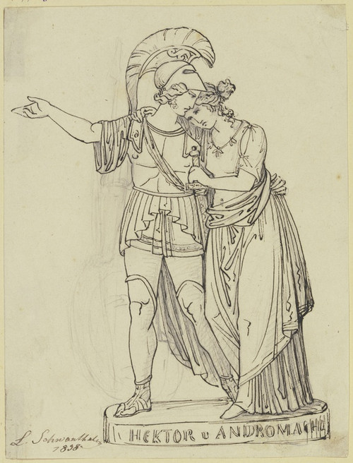 Digital Print - Hector and Andromache by Ludwig Michael Schwanthaler