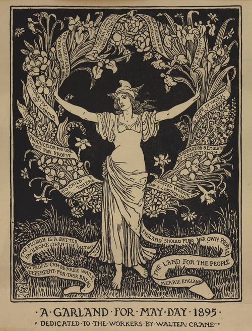 Digital Print - A Garland for May Day by Walter Crane
