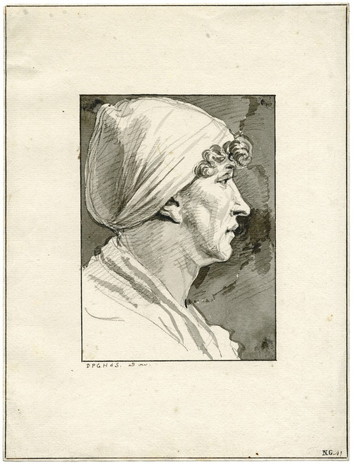 Digital Print - Profil van een vrouw: waarschijnlijk Mietje Brinkman by David Humbert de Superville