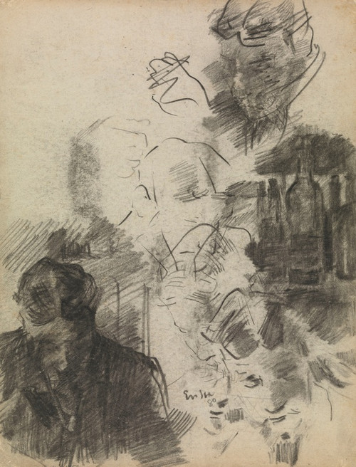Digital Print - The Painter Alfred William Finch, a Study with Bottles by James Ensor