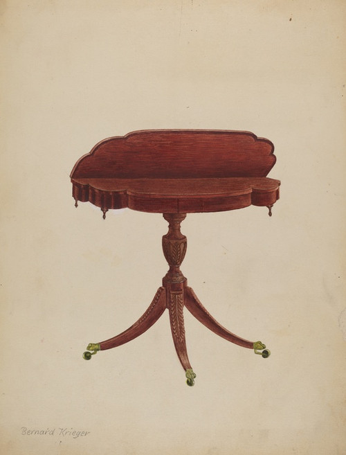 Digital Print - Table Pedestal by Bernard Krieger Digital Print - Table Pedestal by Bernard Krieger