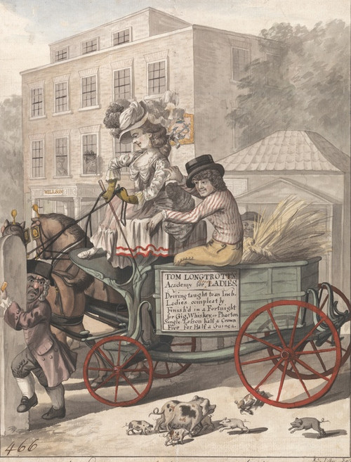 Digital Print - A Lesson Westward, or, A Morning Visit to Betsy Cole by Robert Dighton