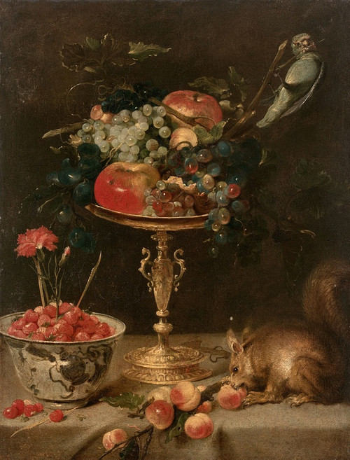 Digital Print - Composition  la tazza et  l'cureuil by Frans Snyders