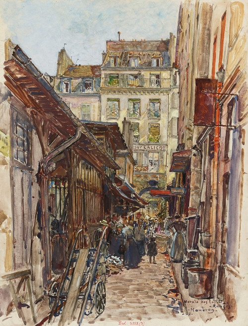 Digital Print - Intrieur du March des Enfants-Rouges, en 1907. 3me arrondissement by Frdric Houbron