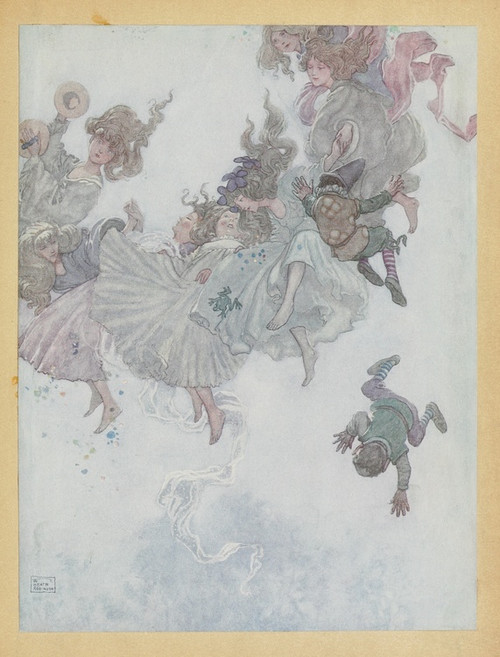 Digital Print - Round and round they went, such whirling and twirling by William Heath Robinson