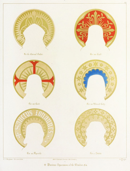 Digital Print - Various Forms of the Nimbus by Augustus Pugin