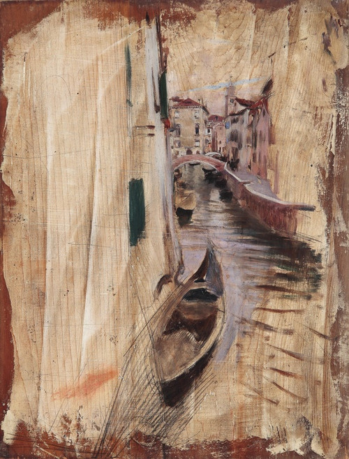 Digital Print - Blick in einen venezianischen Kanal by Giovanni Boldini