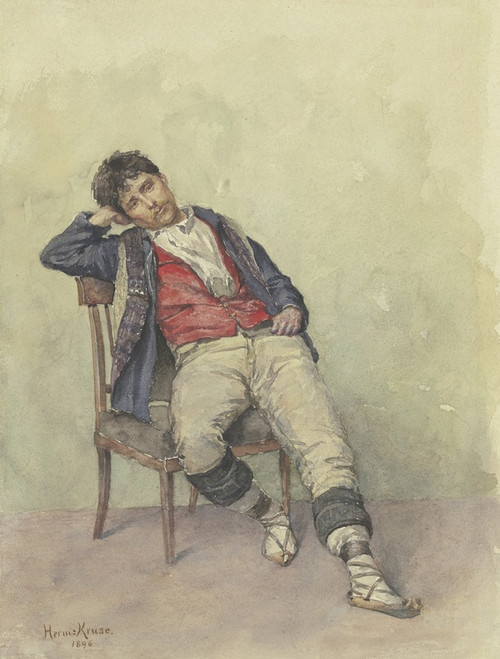 Digital Print - Sitting Italian by Hermann Kruse
