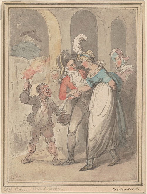 Digital Print - Coming out of the theatre by Thomas Rowlandson