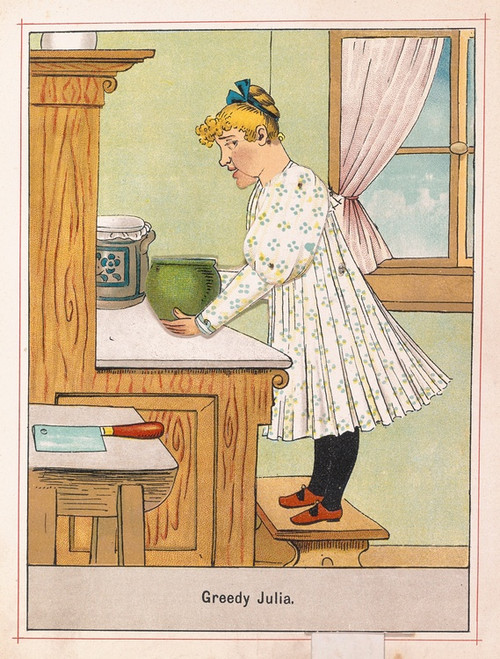 Digital Print - Greedy Julia by Lothar Meggendorfer